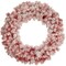 Northlight Pre-Lit Flocked Artificial Christmas Wreath - 36" - Red - Clear Lights